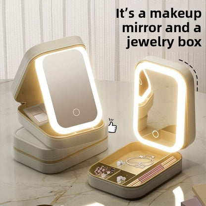compact Makeup Vanity Box With LED Mirror