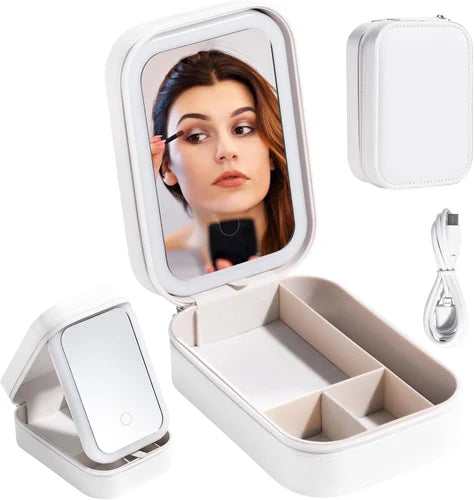 compact Makeup Vanity Box With LED Mirror